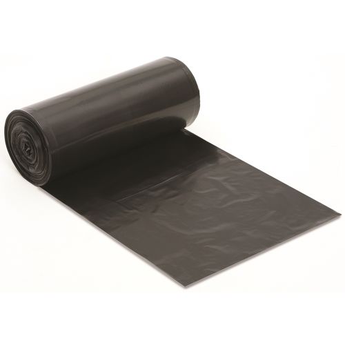 Can Liner, Low Density, 30x36, Black, 0.65 Mil, 10 Rolls, Fits 20-30 Gallon